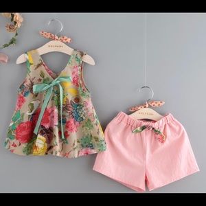 Floral Tank Vest Top and Short Set